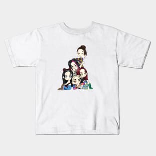 chibi style design of the group itzy Kids T-Shirt